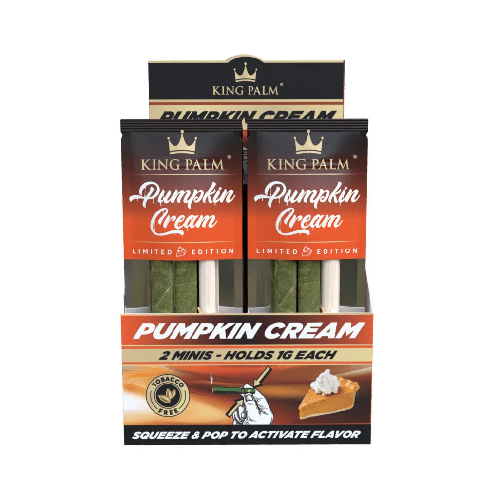 KING PALM PUMPKIN CREAM 2 PK PUMPKIN CREAM 2 KING PALM Hemp Wraps & Cones available at Puff N Pass Vapes in Abbotsford BC