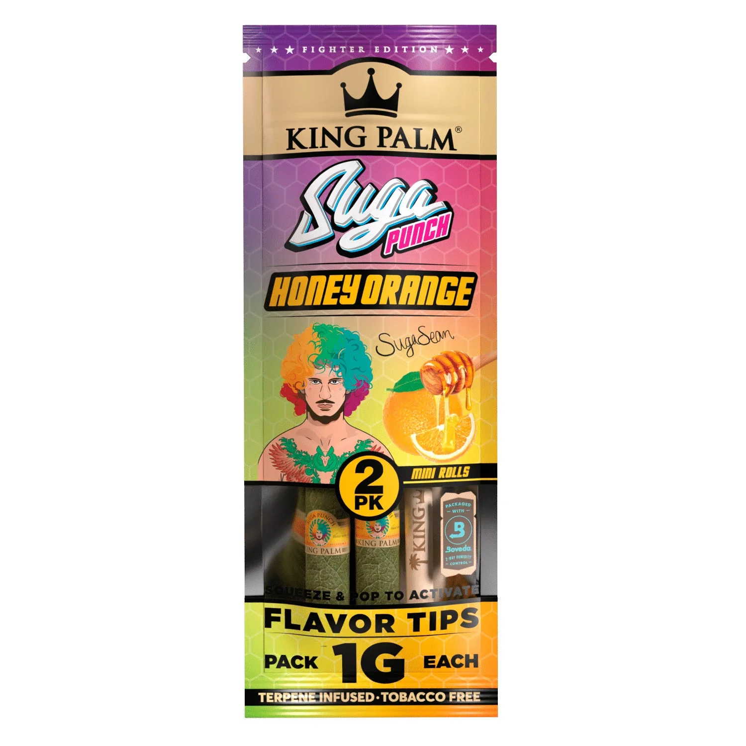 KING PALM SUGA PUNCH HONEY ORANGE SUGA PUNCH HONEY ORANGE KING PALM Hemp Wraps & Cones available at Puff N Pass Vapes in Abbotsford BC