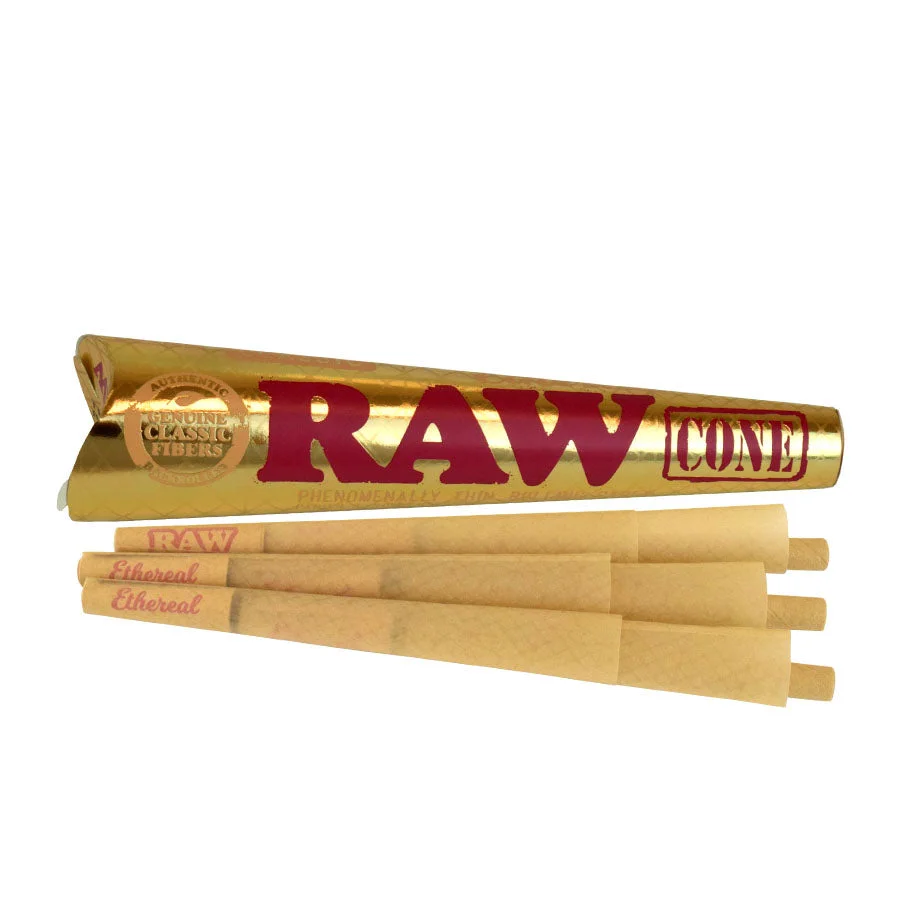 RAW ETHEREAL KINGSIZE CONE ETHEREAL KINGSIZE CONE RAW Hemp Wraps & Cones available at Puff N Pass Vapes in Abbotsford BC