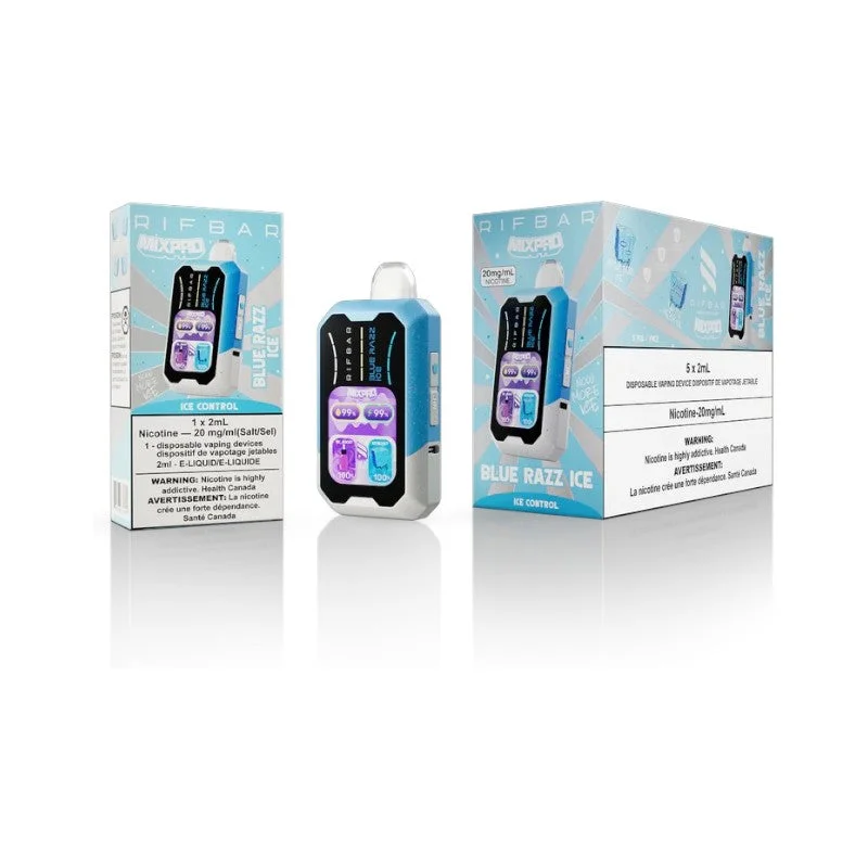 RIFBAR MIXPRO BLUE RAZZ ICE BLUE RAZZ ICE RIFBAR MIXPRO Disposable Vapes available at Puff N Pass Vapes in Abbotsford BC