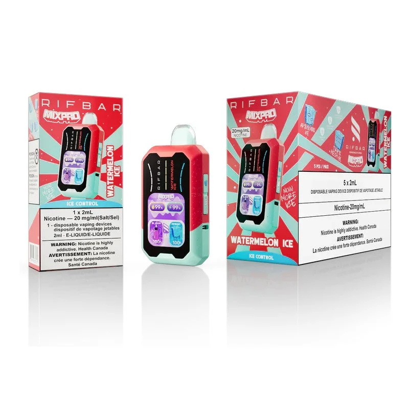 RIFBAR MIXPRO WATERMELON ICE WATERMELON ICE RIFBAR MIXPRO Disposable Vapes available at Puff N Pass Vapes in Abbotsford BC