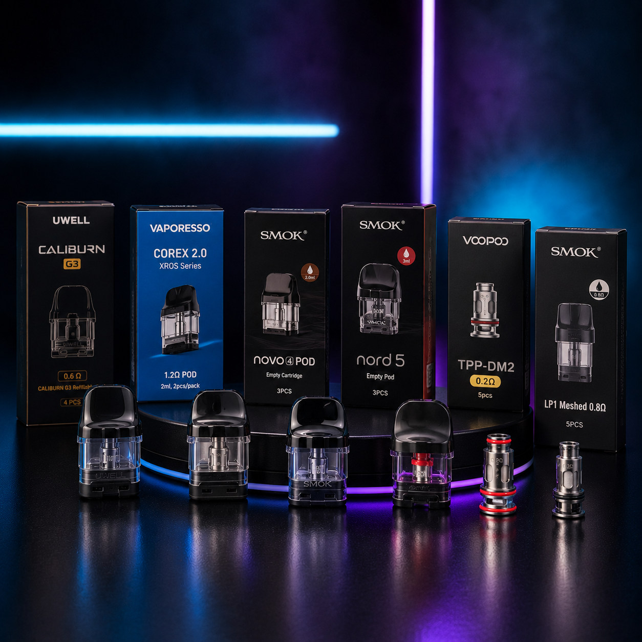 Refillable Vape Pods & Coils