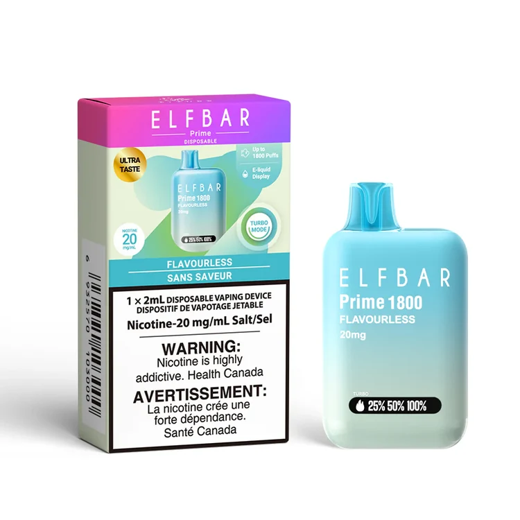 ELFBAR PRIME FLAVOURLESS FLAVOURLESS ELFBAR PRIME Disposable Vapes available at Puff N Pass Vapes in Abbotsford BC