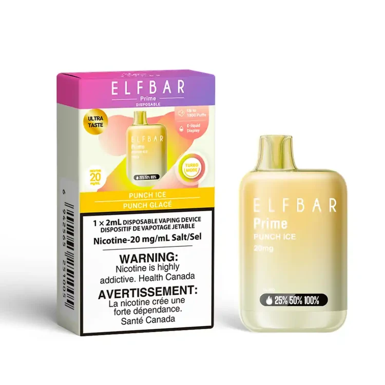 ELFBAR PRIME PUNCH ICE PUNCH ICE ELFBAR PRIME Disposable Vapes available at Puff N Pass Vapes in Abbotsford BC