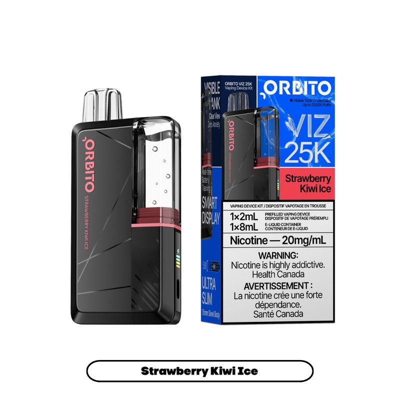ORBITO VIZ 25K STRAWBERRY KIWI ICE STRAWBERRY KIWI ICE ORBITO VIZ 25K Disposable Vapes available at Puff N Pass Vapes in Abbotsford BC