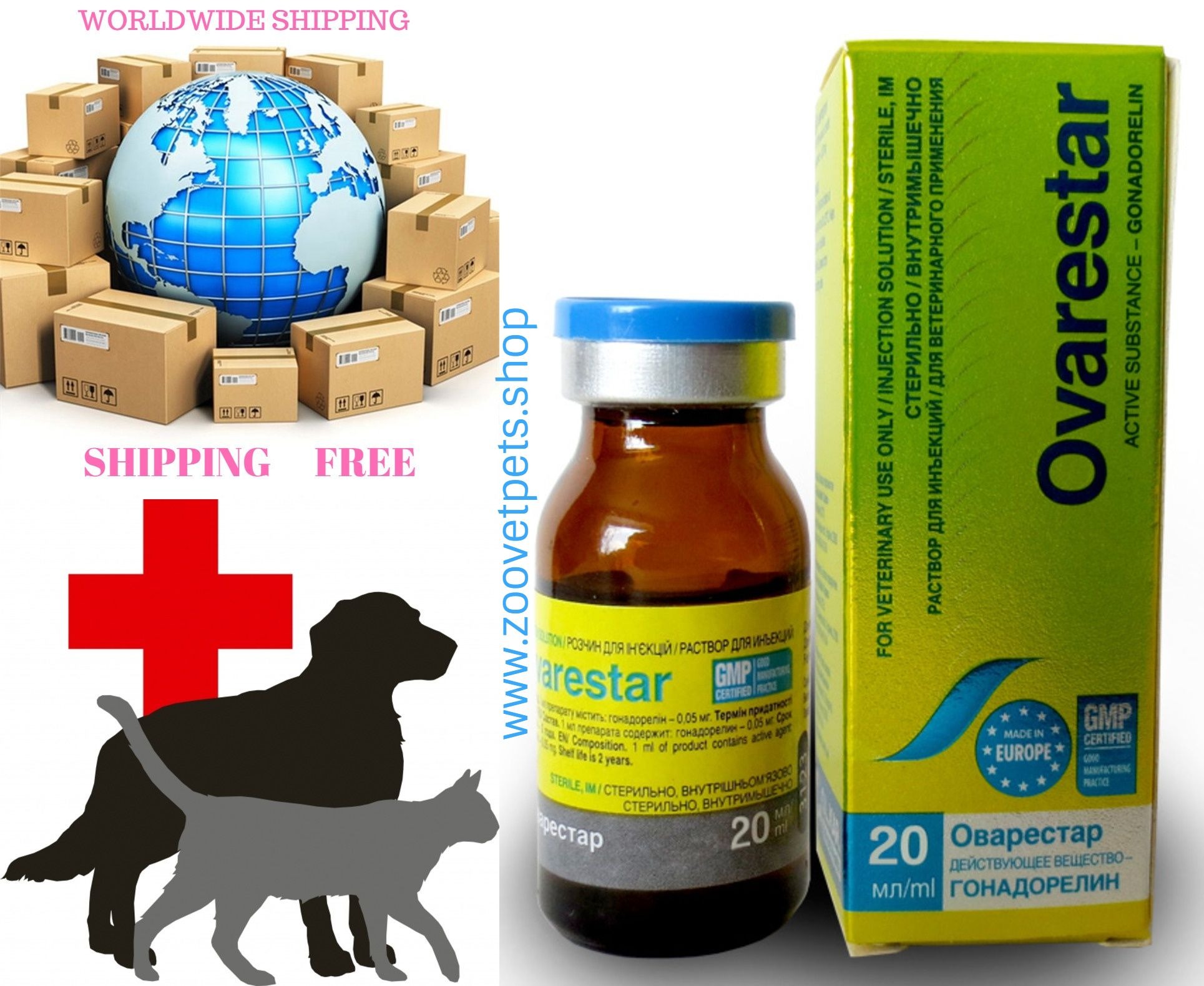 20ml ( Gonadorelin ) to regulate reproduction function in cattle, dogs and rabbits analog of CYSTORELIN®,Fertelin™,OvaCyst™,Gonavet Veyx®,FACTREL®