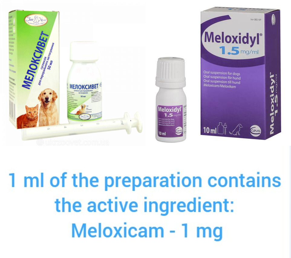 ( Meloxicam ) Suspension for oral administration analogue of Meloxidyl,OroCam,Loxicom,Conzol,Metacam | Zoovetpets