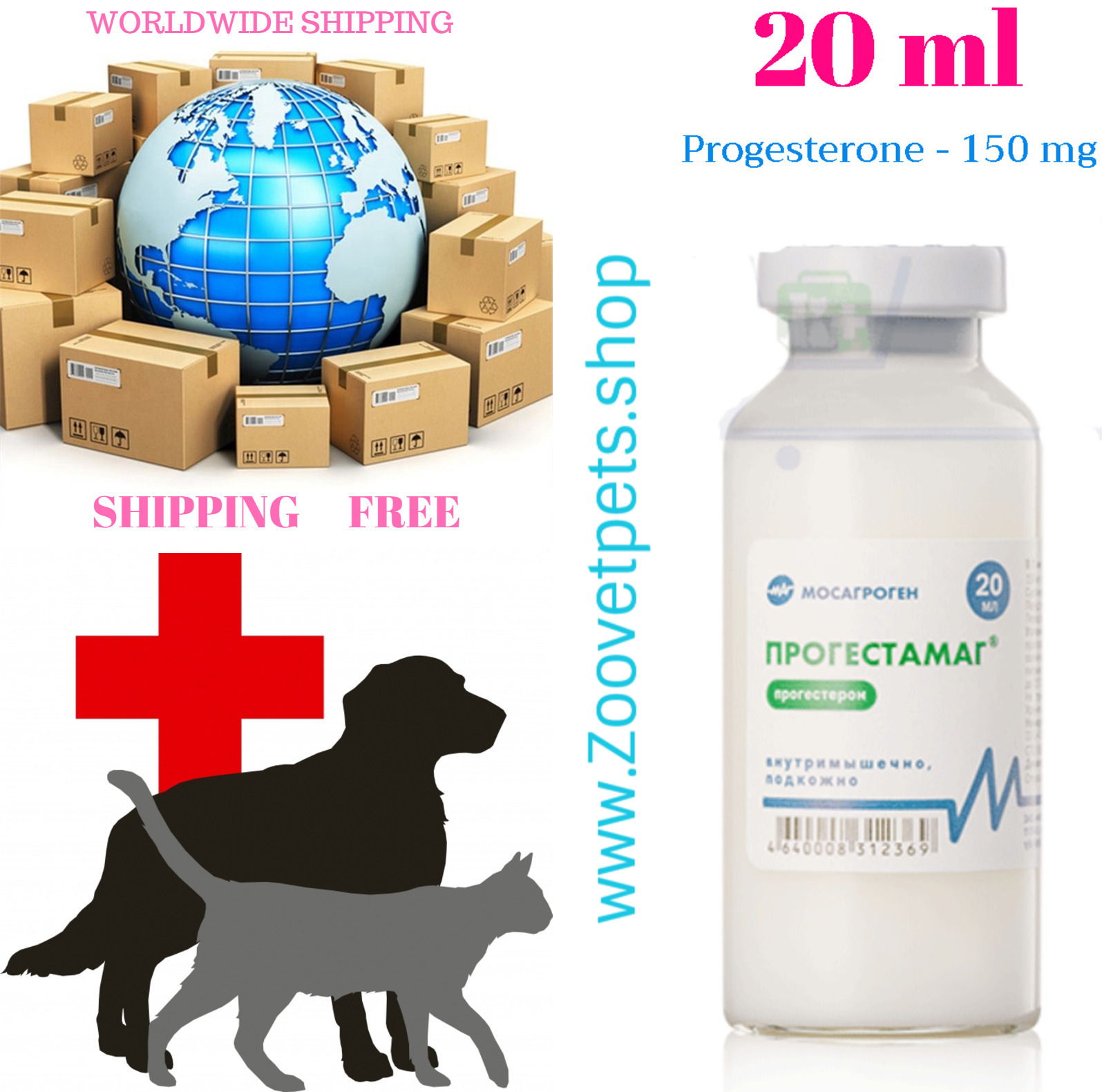 20 ml ( Progesterone 150 mg ) is used in the treatment of hypofunction of ovaries in cows, prevention of abortions, early embryonic mortality and synchronization of libido in cows and heifers analog Ovarelin , Delvosteron®