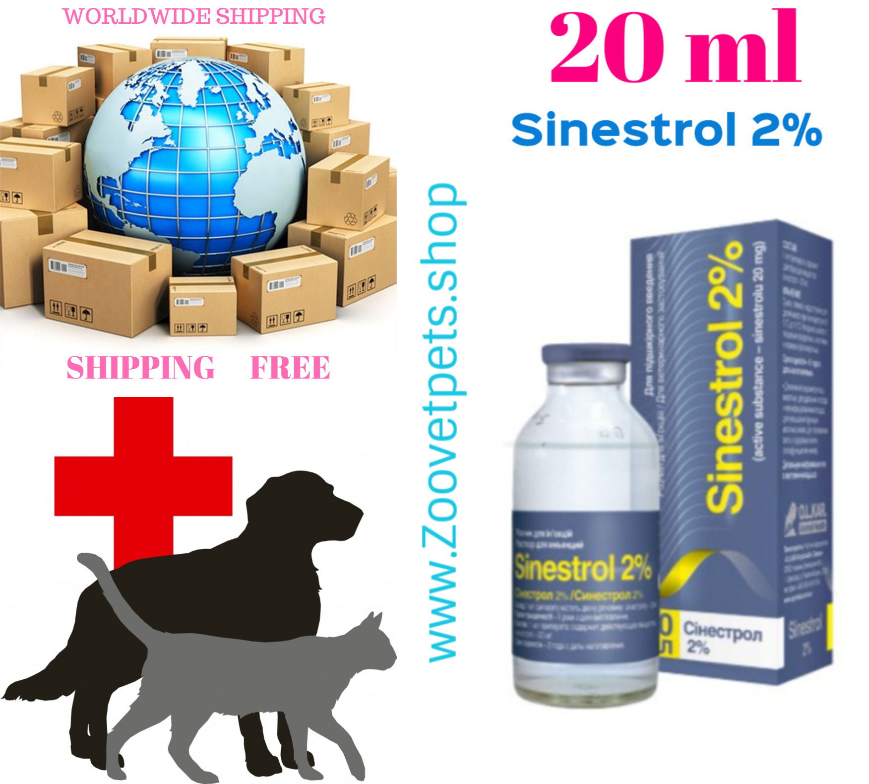 20ml ( Sinestrol 2% ) blood, horses for treatment of endometritis in animals, to remove afterbirth and mummified fetuses, to increase mammary gland function, to show hunting in healthy females (hypofunction of ovaries) Synoestrol, Estrifar, Estronal, Hexoestrol, Hexanestrol, Hexanoestrol