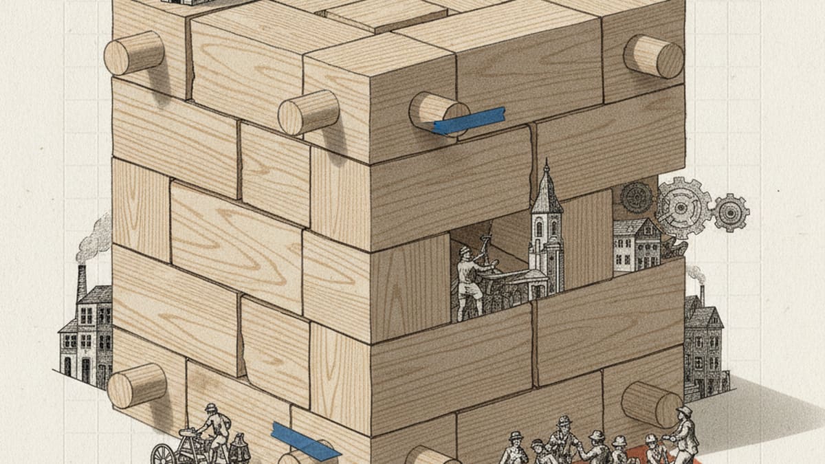 Triqbriq assemble des murs en bois sans colle