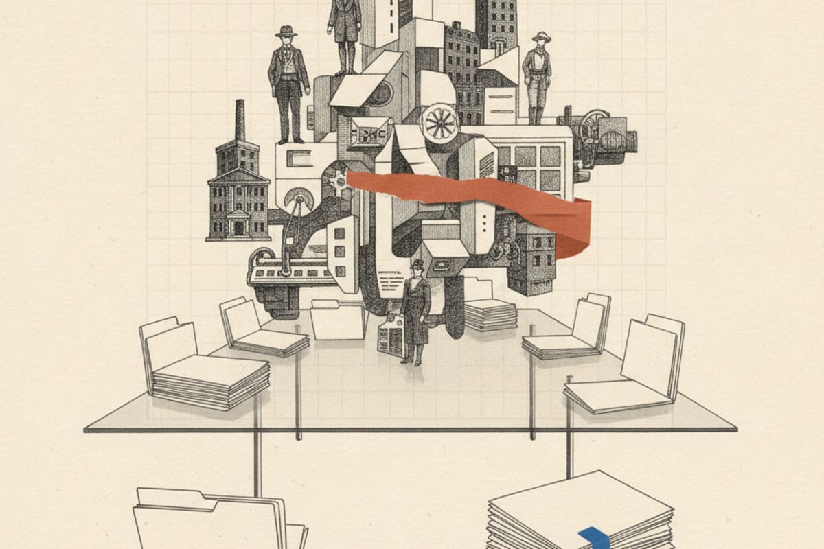 Illustration editoriale : Le principe du voile corporatif devient central