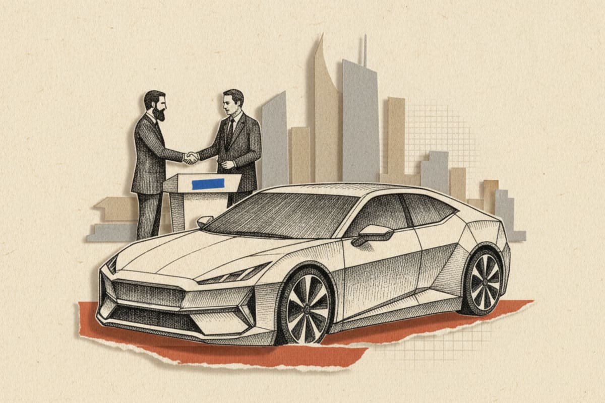 Illustration editoriale : Geely et Nio scellent une alliance industrielle