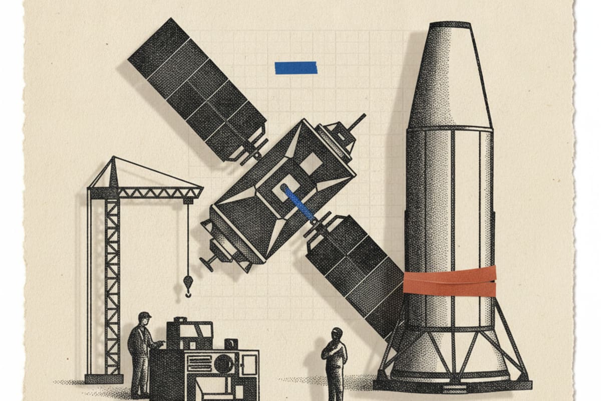 Illustration editoriale : Bruxelles prépare une centrale d'achats spatiale