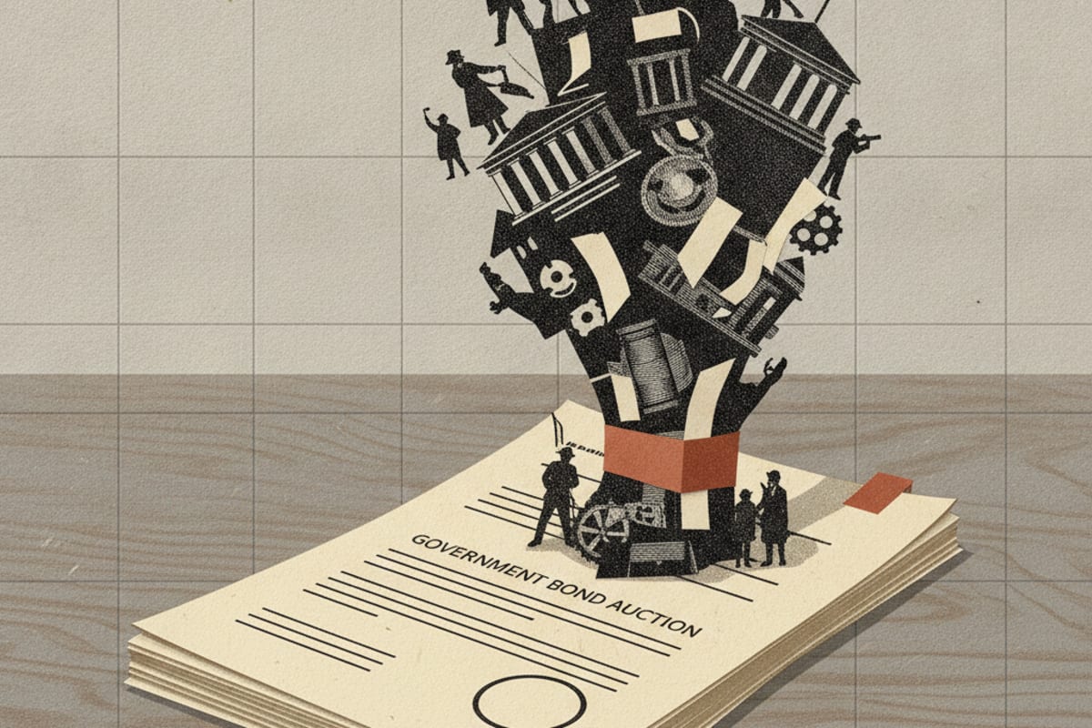 Illustration editoriale : L'Agence France Trésor émet 12 milliards d'euros à 4,93 %