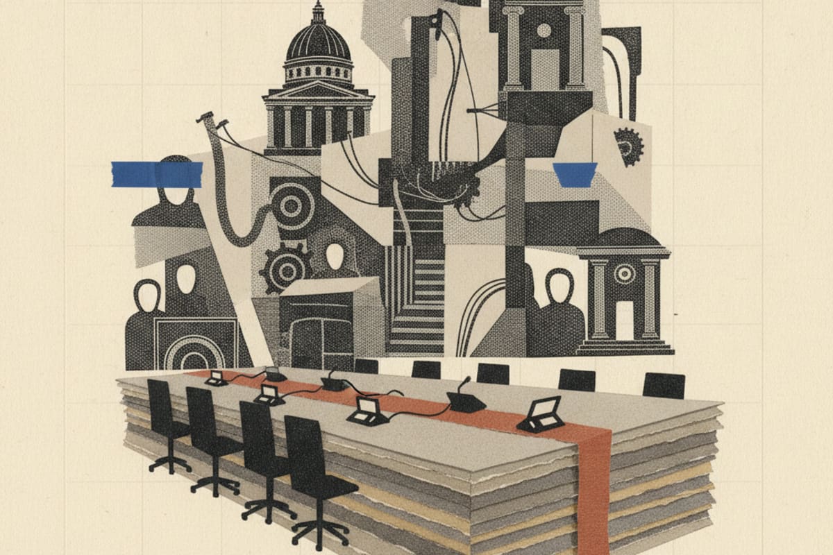 Illustration editoriale : Les institutions gardent Teams pour leur travail quotidien