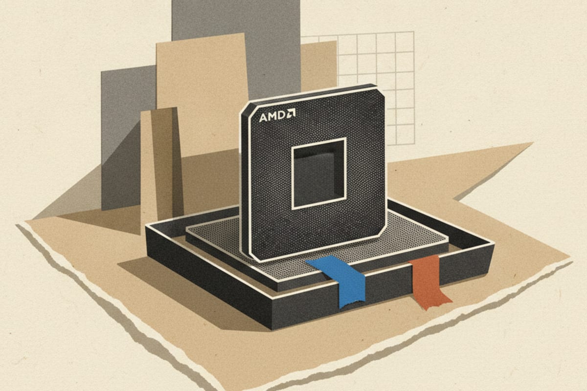 Illustration editoriale : AMD conçoit le Ryzen 7 9800X3D pour le jeu