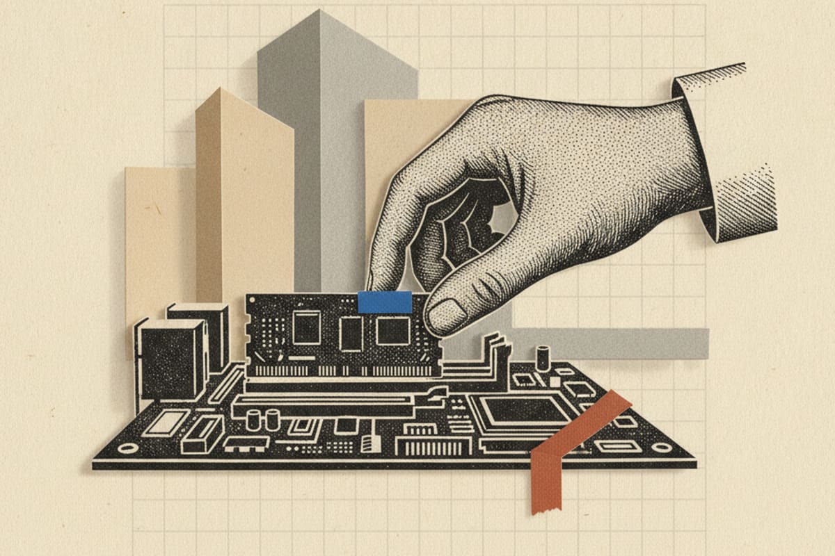 Illustration editoriale : Le composant exige un micrologiciel ancien pour démarrer