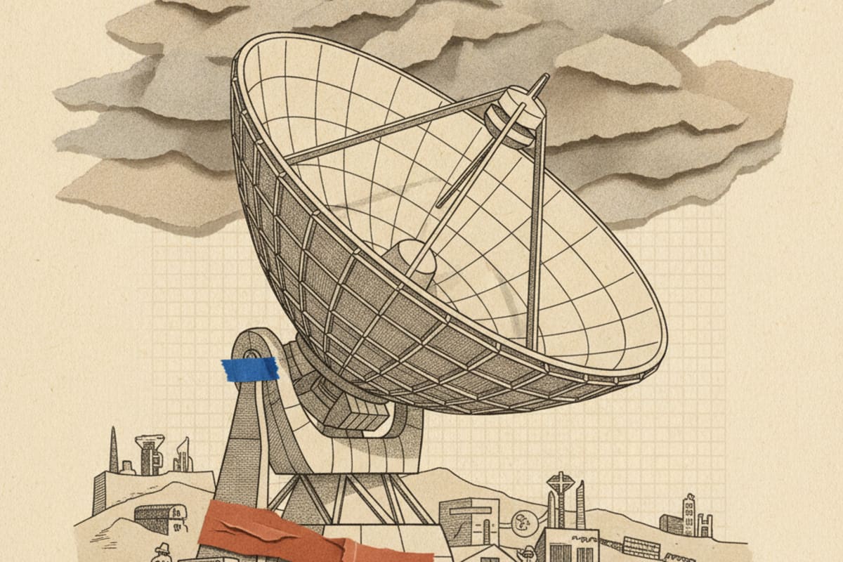 Illustration editoriale : Les signaux résistent aux brouillages terrestres