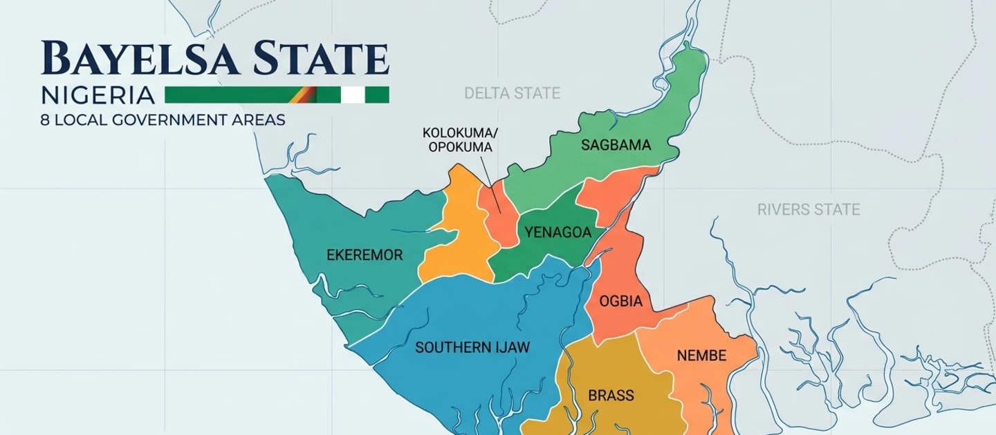 Map of Bayelsa State