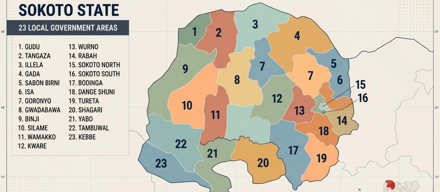 Map of Sokoto State