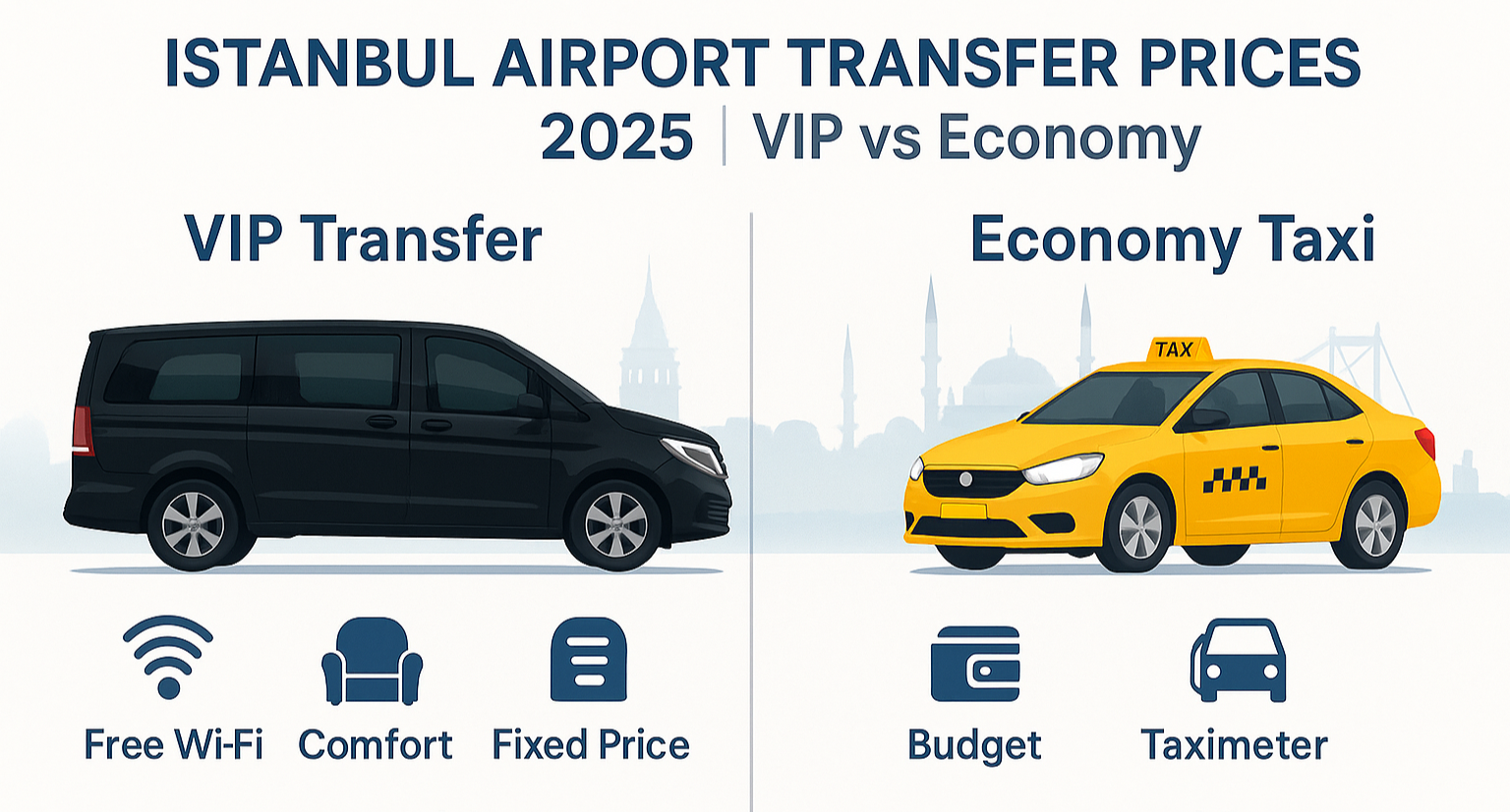 İstanbul Havalimanı Transfer Fiyatları 2025 | VIP ve Ekonomik Seçenekler - Airport Shuttle TR