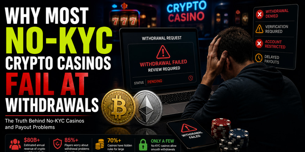 Why Most No-KYC Crypto Casinos Fail at Withdrawals