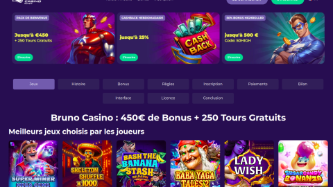 Bruno Casino : casino en ligne français avec méthodes de paiement flexibles