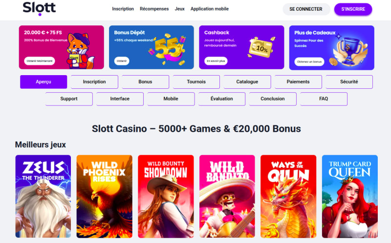 Casino en ligne France : pourquoi Slott Casino s’impose comme une référence pour les joueurs FR