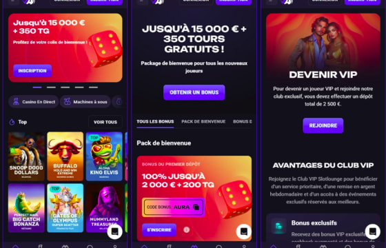 Casino en ligne France : une offre complète de jeux de casino avec SpinAura review