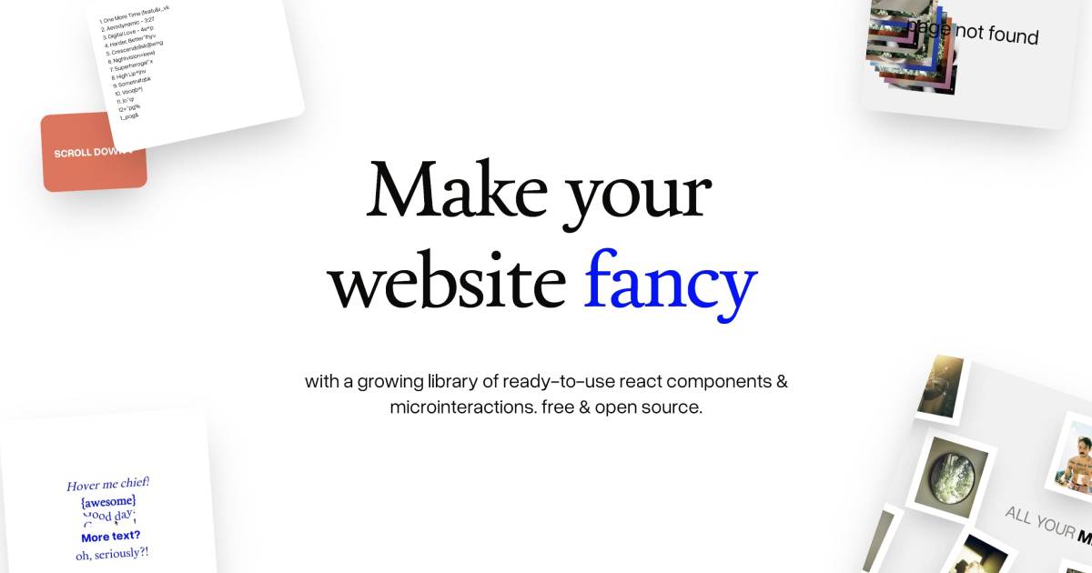 Fancy Components preview