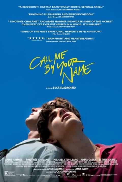 Call Me by Your Name theatrical one-sheet