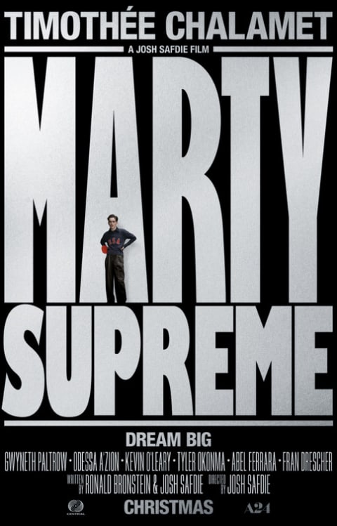 Marty Supreme theatrical one-sheet