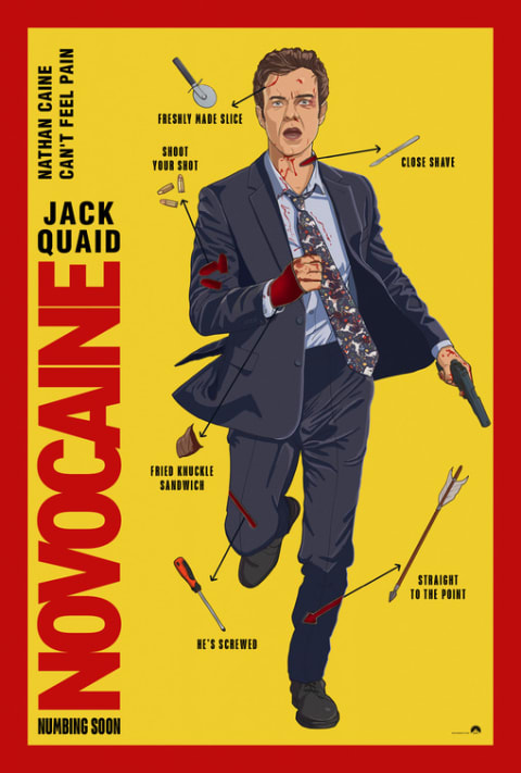 Novocaine theatrical one-sheet