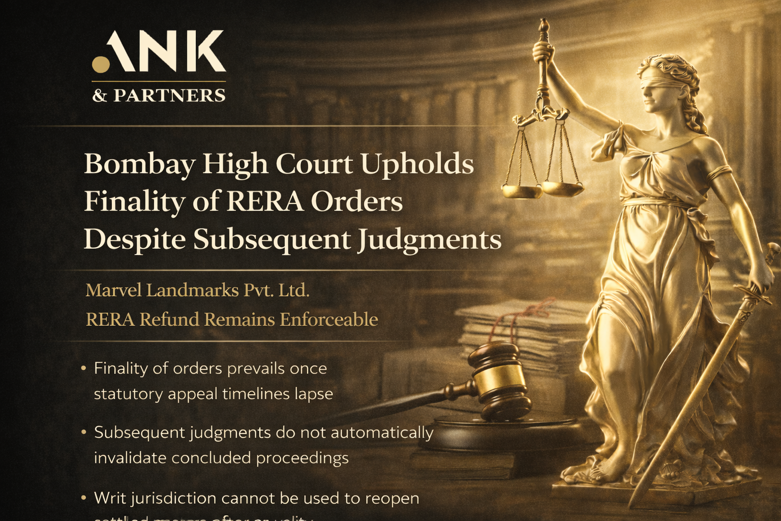 ⚖️ Bombay High Court Upholds Finality of RERA Orders Despite Subsequent Judgments