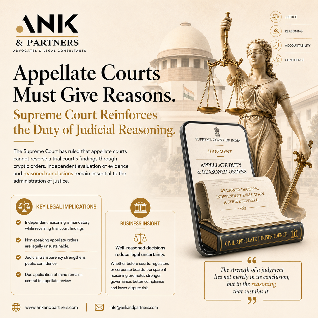 Appellate Courts Must Give Reasons. Supreme Court Reinforces the Duty of Judicial Reasoning.