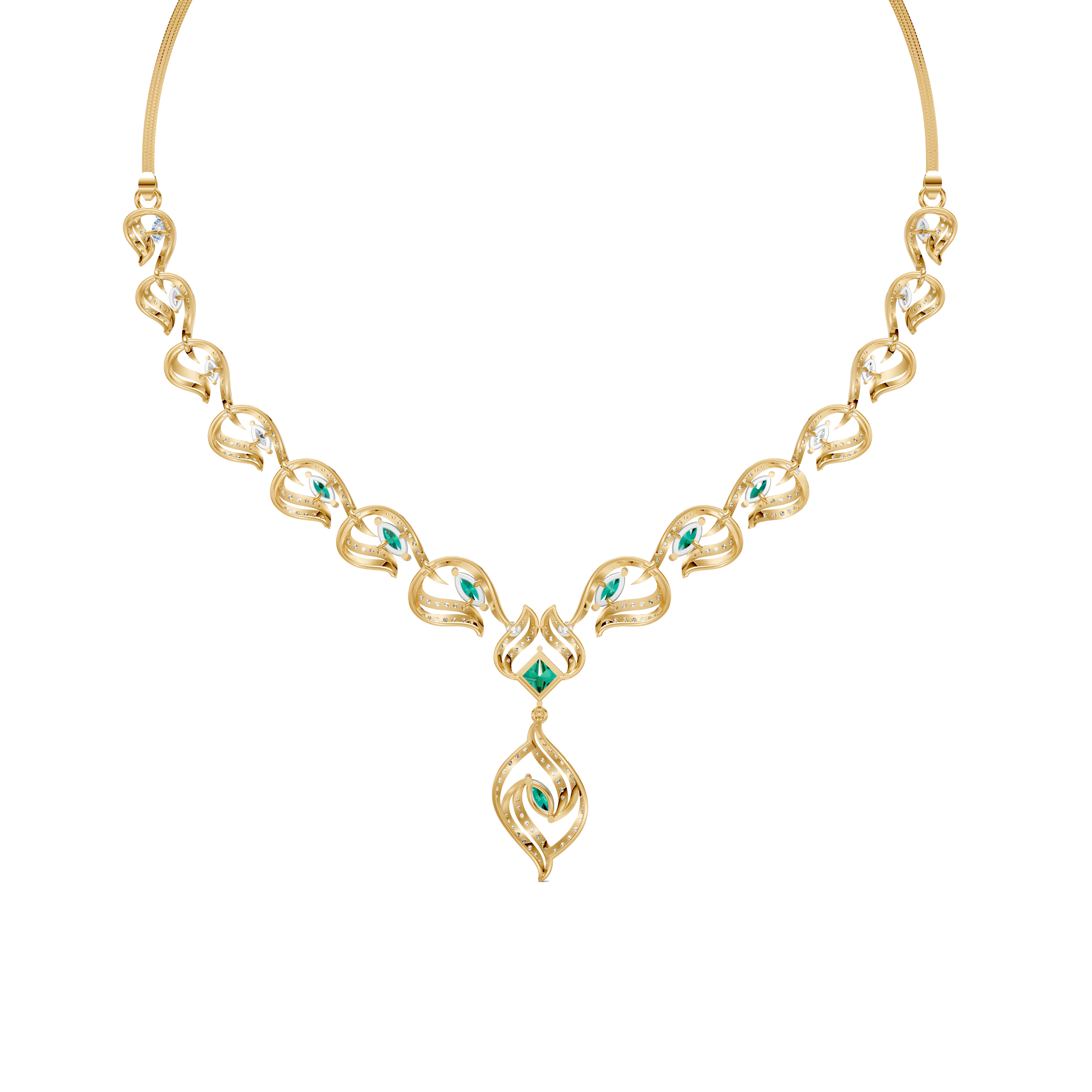 3D Necklace design customization with KR Customizer ecommerce jewelry customizer