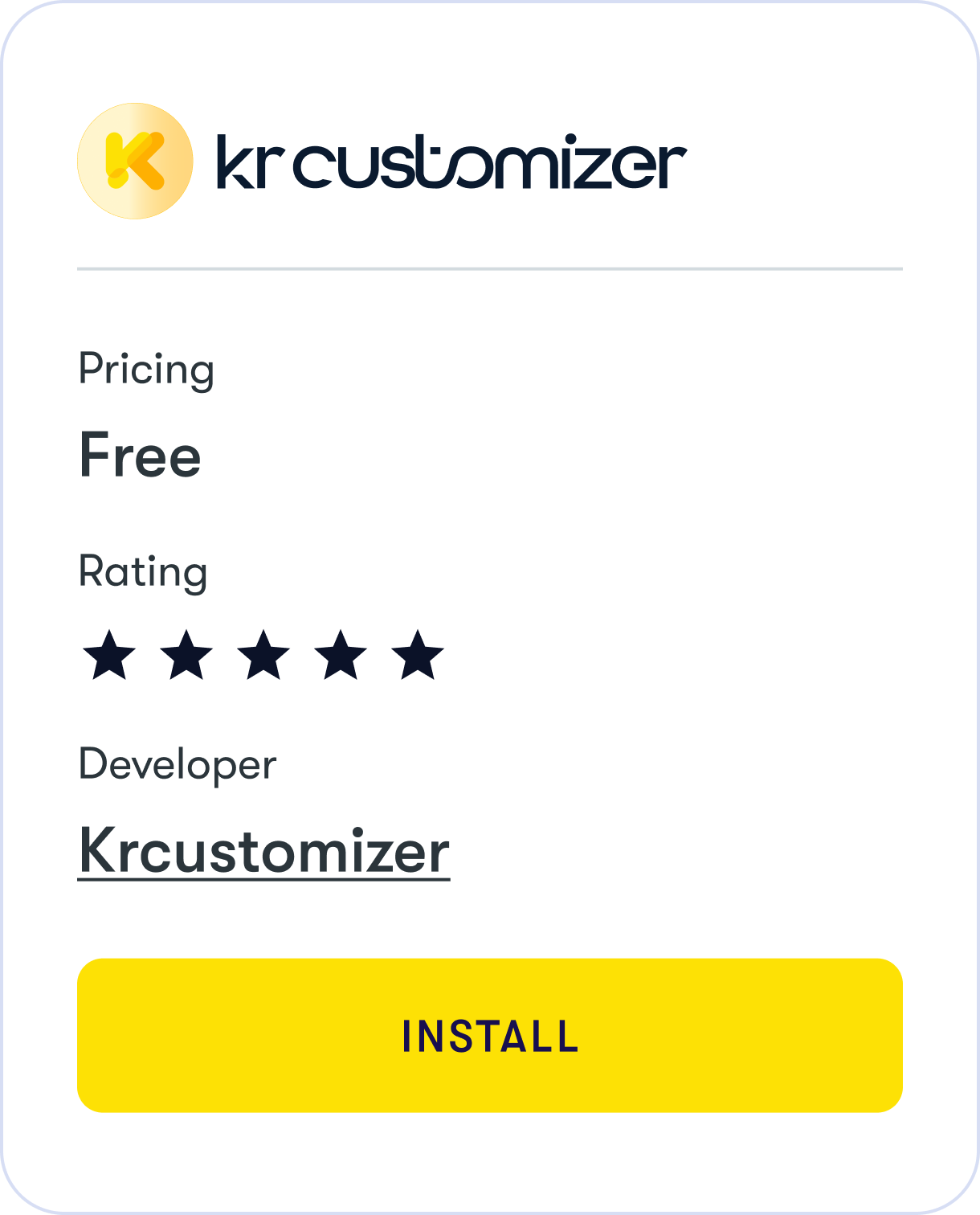 Install KR Customizer