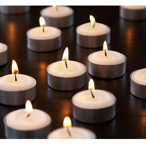 Silver Wax Candle
