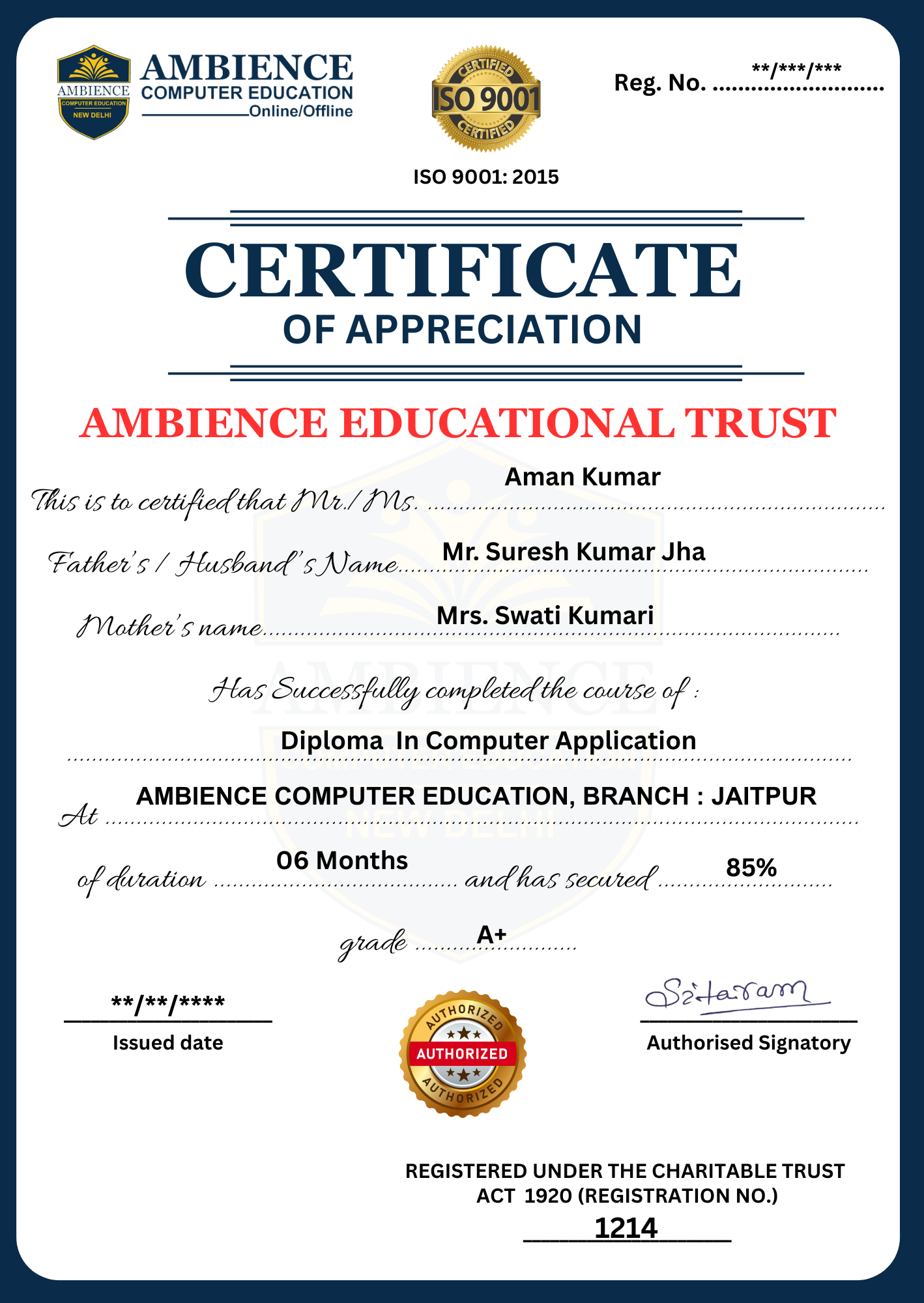 Certificate