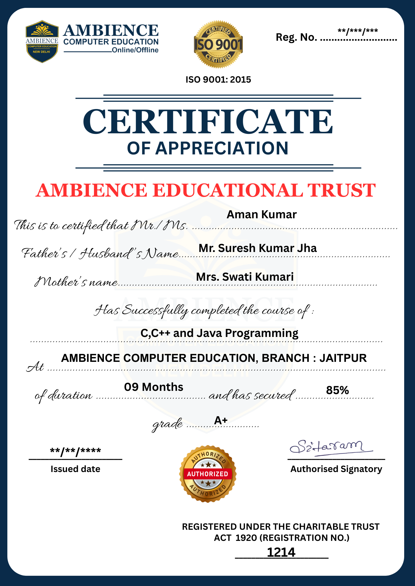 Certificate
