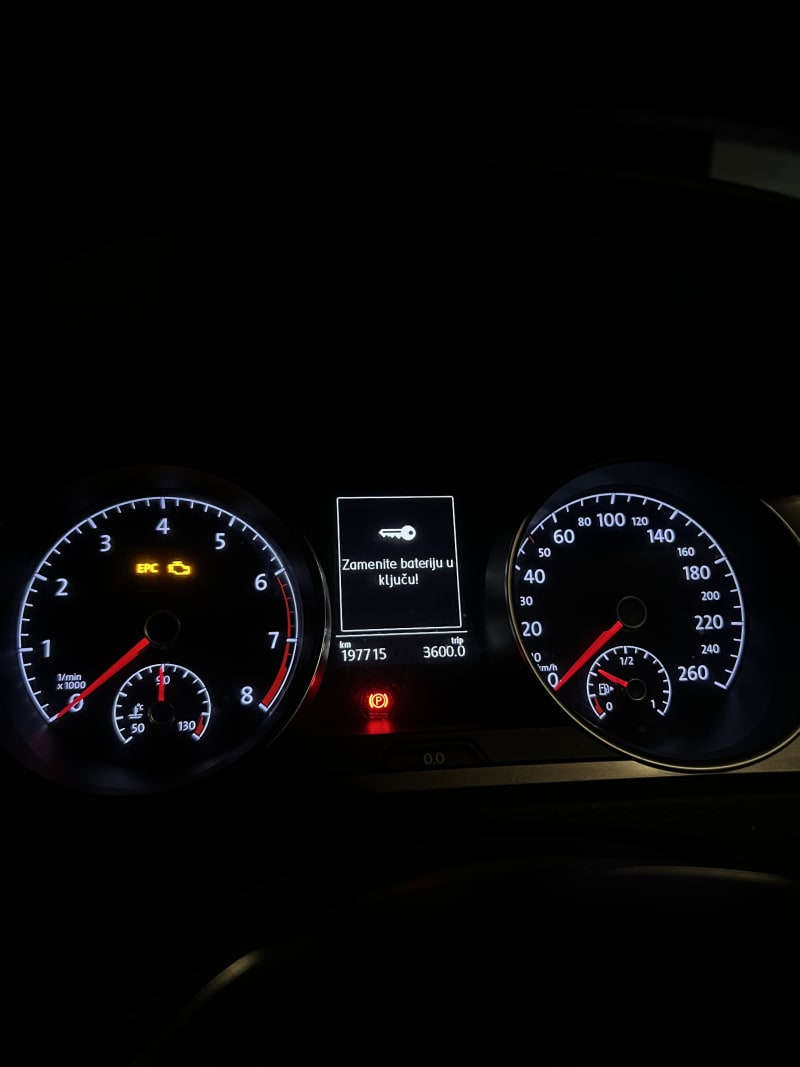 VW Golf cluster – bijeli/plavi LED