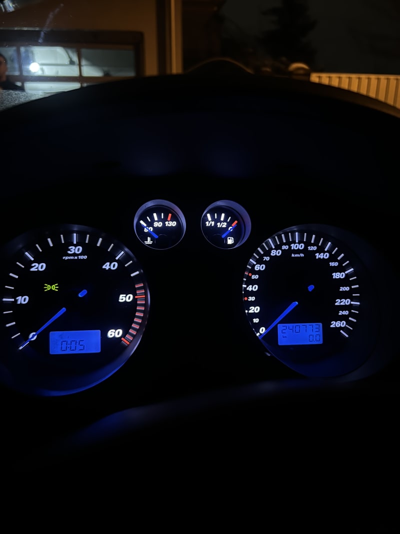 VW cluster – plavi LED