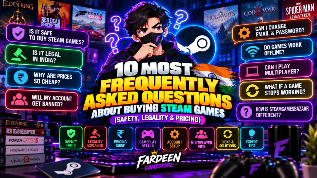 10 Most Frequently Asked Questions About Buying Steam Games (Safety, Legality & Pricing)