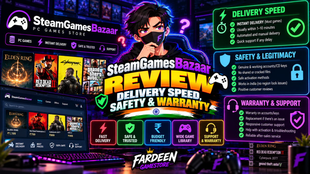 SteamGamesBazaar Review: Delivery Speed, Safety & Warranty