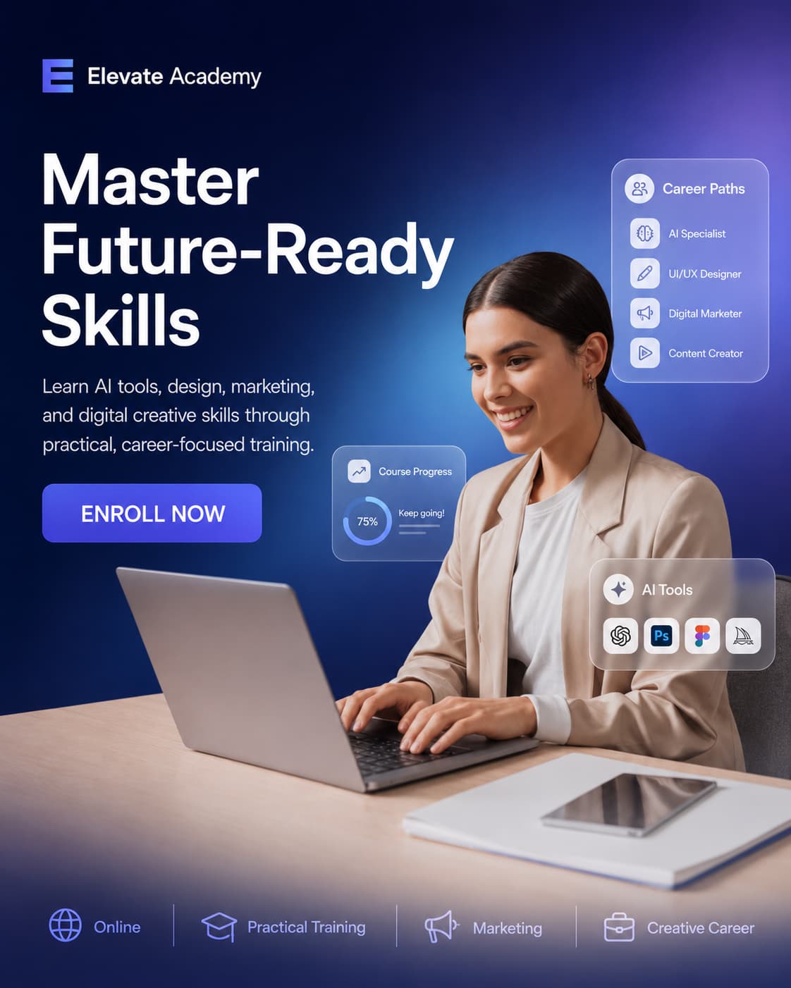 Academy poster generated by Vizaido AI
