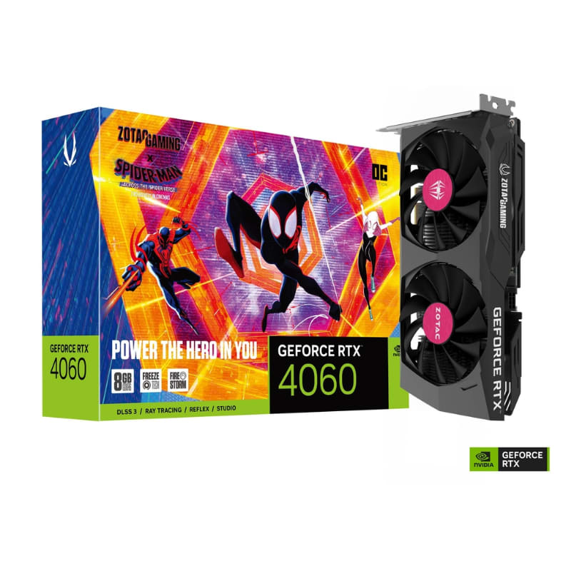 ZOTAC GeForce RTX 4060 8GB OC Spider-Man Edition 1 ZOTAC GeForce RTX 4060 8GB OC Spider-Man Edition