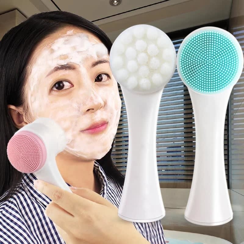 Double-Sided Silicone Face Cleansing Brush Facial Cleanser Blackhead Removal Product Pore Cleaner Exfoliator Face Scrub Brush 43 Double-Sided Silicone Face Cleansing Brush Facial Cleanser Blackhead Removal Product Pore Cleaner Exfoliator Face Scrub Brush