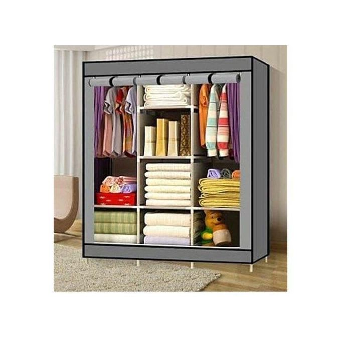 3 Column Metallic Portable Wardrobe 1 3 Column Metallic Portable Wardrobe.