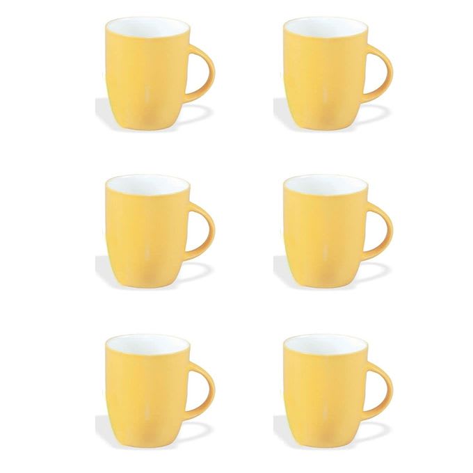 Sundabest 6pcs Ceramic Mug - Yellow 2 Sundabest 6pcs Ceramic Mug - Yellow - Image 2