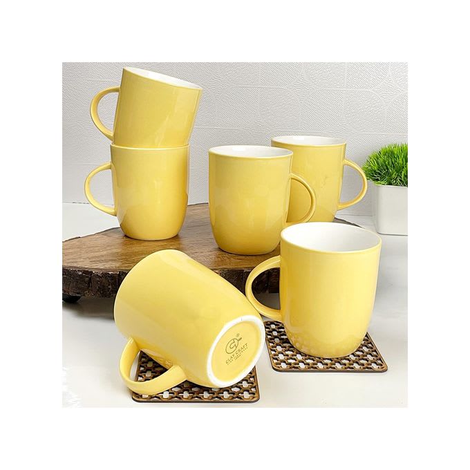 Sundabest 6pcs Ceramic Mug - Yellow 1 Sundabest 6pcs Ceramic Mug - Yellow